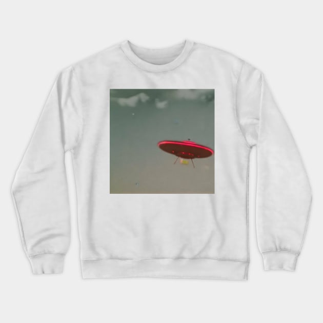 Retro UFO Crewneck Sweatshirt by Brian Free Artwork